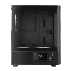 Gabinete Gamer Gamdias Atlas E2 CG Black Com Display Digital *Com 3 Fans ARGB* - ATX, Micro-ATX e Mini-ITX