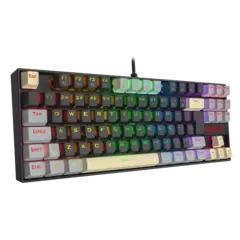 Imagem do Teclado Mecânico 80% Redragon Kumara Black/Grey/Yellow RGB Switch Dust-Proof Brown - K552LGY-RGB
