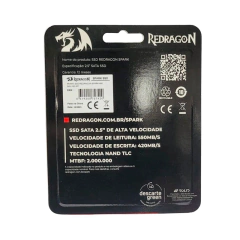 Imagem do SSD 480GB Redragon Spark Sata III Leitura 550MB/S Gravacao 420MB/S - 1 Ano de Garantia