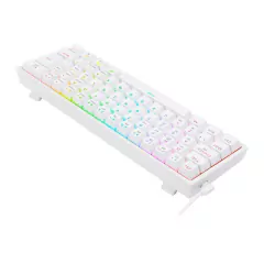 Imagem do Teclado Mecânico 60% Redragon Fizz Pro White RGB Bluetooth/Wireless Recarregável Switch Brown