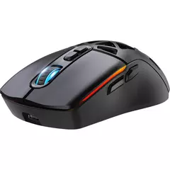 Imagem do Mouse Gamer Fortrek Striker Air Black, RGB, Wireless, BT, 16000 DPI, 9 Botões Programáveis, Sensor PixArt 3311, Recarregável