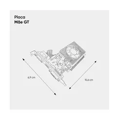 Placa de Vídeo Nvidia Geforce G 210 1GB DDR3 GT Single Fan 64 Bits (1 HDMI, 1 DVI, 1 VGA) - 1 Ano de Garantia - comprar online