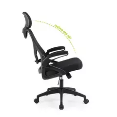 Cadeira Office Ergonômica Get Flex Pro Diretor, em Nylon, Sistema Relax, Suporte Ajustável Lombar, Apoio de Braço Acolchoado, Suporta Até 120KG