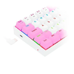 Teclado Mecânico 60% Redragon Lakshmi White/Pink, Rainbow, Switch Blue (Redragon MK II Blue)