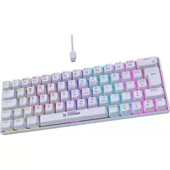 Teclado Mecânico 65% Fortrek Gravity White 65 Compact Switch Red