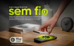 Carregador Portátil por Indução Get 10.000mAh 3 em 1 Cabo (USB-C/MicroUSB/Light) com Ventosa (1 Saídas USB) - 1 Ano de Garantia - comprar online
