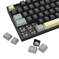 Teclado Mecânico 80% Redragon Kumara Black/Grey/Yellow RGB Switch Dust-Proof Brown - K552LGY-RGB - comprar online