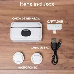 Kit Case com 2 Microfone de Lapela Sem Fio Onistek ON-MC827 White Lightning iPhone - comprar online