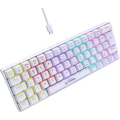 Teclado Mecânico 65% Fortrek Gravity White 65 Compact Switch Red na internet