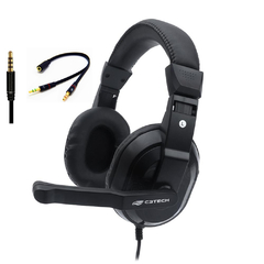Headset Gamer C3Tech PH-G12BK (Conexão 1xP3) Com Adaptador P2 (Pega em Todas as Plataformas) - comprar online