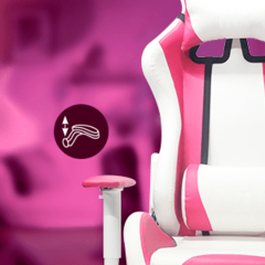 Cadeira Gamer Reclinável GT Pink com Almofadas de Pescoço e Lombar | GT Gamer - WZetta: Pcs, Eletrônicos, Áudio, Vídeo e mais