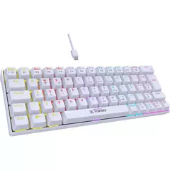 Teclado Mecânico 65% Fortrek Gravity White 65 Compact Switch Red - loja online