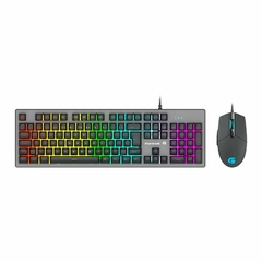 Kit Gamer Fortrek Ranger Grey Teclado Semi Mecânico Mouse 6.400DPI