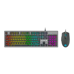 Kit Gamer Fortrek Ranger Grey Teclado Semi Mecânico Mouse 6.400DPI