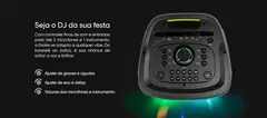 Imagem do Caixa de Som Bluetooth Amp Get Evoke 1001 1000W RMS Led Rgb USB/SD/BT/FM/AUX/2 MIC/Entrada de guitarra
