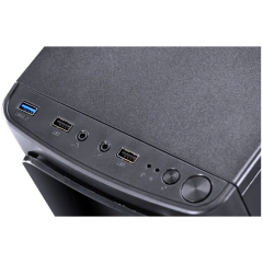Imagem do Gabinete Gamer Pcyes Venus Black *Com 2 Fans Led Vermelho* - Micro-ATX e Mini-ITX