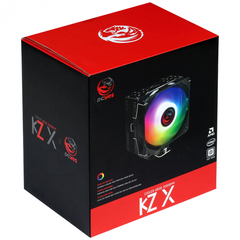 Air Cooler Pcyes KZ X 120mm Led ARGB Intel/AMD LGA1700/2066/2011 | AM5 HeatPipe: 4 (6mm) TDP: 180W - PCYACKZX