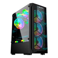 Gabinete Gamer Hayom GB1706 *Com 3 Fans Led Rgb Controlável* - ATX, Micro-ATX e Mini-ITX