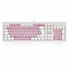 Teclado Mecânico Redragon Hades Pink/White Led White Switch Blue