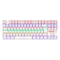 Teclado Mecânico 80% Redragon Daksa White Rainbow Switch Blue