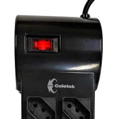Filtro de Linha Coletek 8 Tomadas Cabo 1m FL-82BK - comprar online