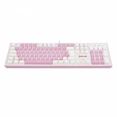 Teclado Mecânico Redragon Hades Pink/White Led White Switch Blue - comprar online