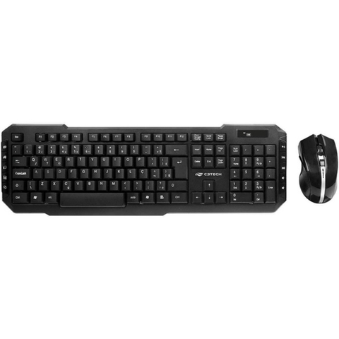 Kit Teclado e Mouse Sem Fio C3tech K-W40BK 2.4GHZ 10M
