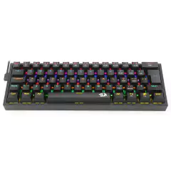 Teclado Mecânico 60% Redragon Fizz Black Rainbow Switch Blue - WZetta: Pcs, Eletrônicos, Áudio, Vídeo e mais