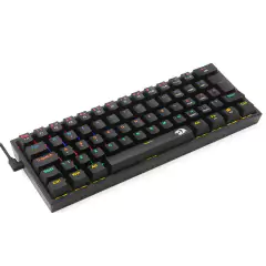 Teclado Mecânico 60% Redragon Fizz Black Rainbow Switch Blue - loja online