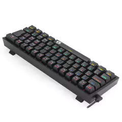 Imagem do Teclado Mecânico 60% Redragon Fizz Black Rainbow Switch Blue