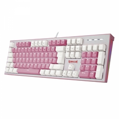 Imagem do Teclado Mecânico Redragon Hades Pink/White Led White Switch Blue