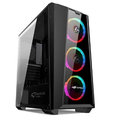 Gabinete Gamer C3Tech MT-G800BK *Com 3 Fans Led Rgb Controlável* - ATX, Micro-ATX e Mini-ITX