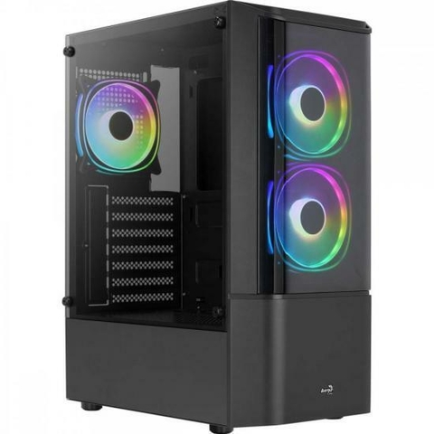 Gabinete Gamer Aerocool Quantum V2 *Com 3 Fans Led Rgb* - ATX, Micro-ATX e Mini-ITX