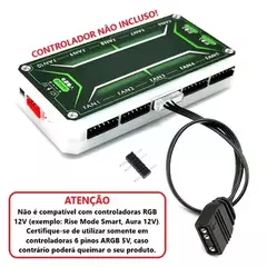 Adaptador 6 Pinos Controladoras Fan Para Led Argb 3 Pinos 5v - comprar online