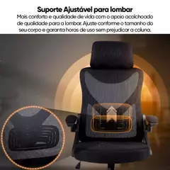 Cadeira Office Ergonômica GT Diretor, em Nylon, Sistema Relax, Suporte Ajustável Lombar, Apoio de Braço Acolchoado, Suporta Até 120KG