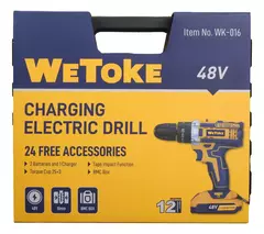 Imagem do Parafusadeira e Furadeira de Impacto WeToKe WK016 48V 2 Bateria Bivolt com Maleta e Acessórios