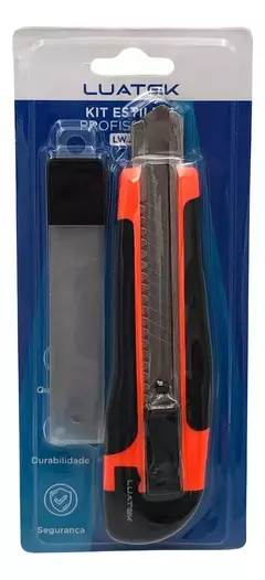 Kit de Estilete Profissional Luatek LWJ-157 18mm com 3 Lâminas Emborrachado - WZetta: Pcs, Eletrônicos, Áudio, Vídeo e mais