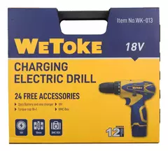 Parafusadeira e Furadeira de Impacto WeToKe WK013 18V 2 Bateria Bivolt com Maleta e Acessórios na internet