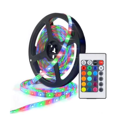 Fita de Led RGB 3528 5M Lehmox LEY-3528 Controladora + Controle