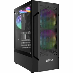 Gabinete Gamer Gamdias Aura GC7 Black *Com 3 Fans Led Argb* - ATX, Micro-ATX e Mini-ITX