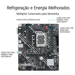 Placa Mãe LGA1700 H610M-E DDR4 c/ M.2 12ª Geração Asus Prime 1 Ano de Garantia - comprar online