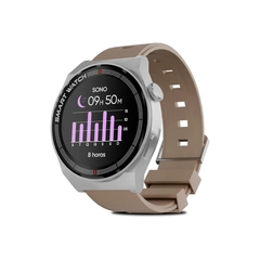 Smartwatch GT Classic, Tela Full Touch 1,28", IP67, Bluetooth 5.0, Bege