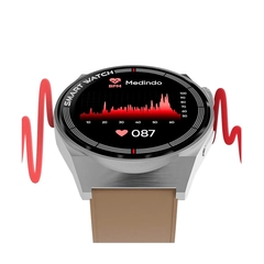 Smartwatch GT Classic, Tela Full Touch 1,28", IP67, Bluetooth 5.0, Bege na internet