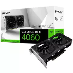 Placa de Video Nvidia GeForce RTX 4060 8GB GDDR6 PNY Dual Fan 128 Bits (3 Displayport, 1 HDMI)