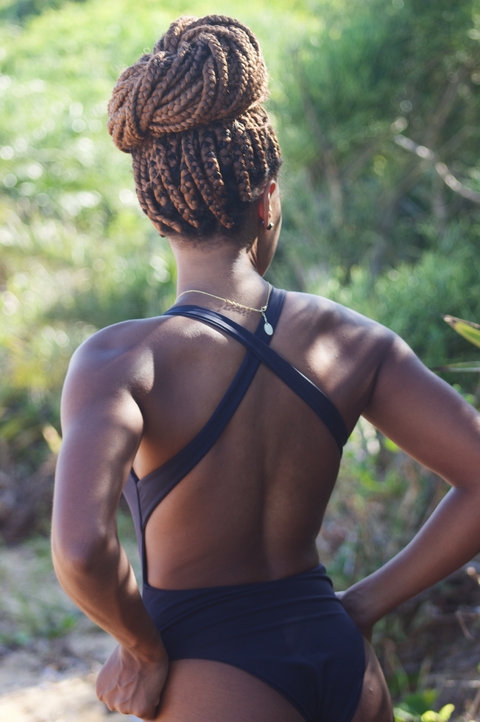 X SHAPED ONE PIECE / BLACK - buy online