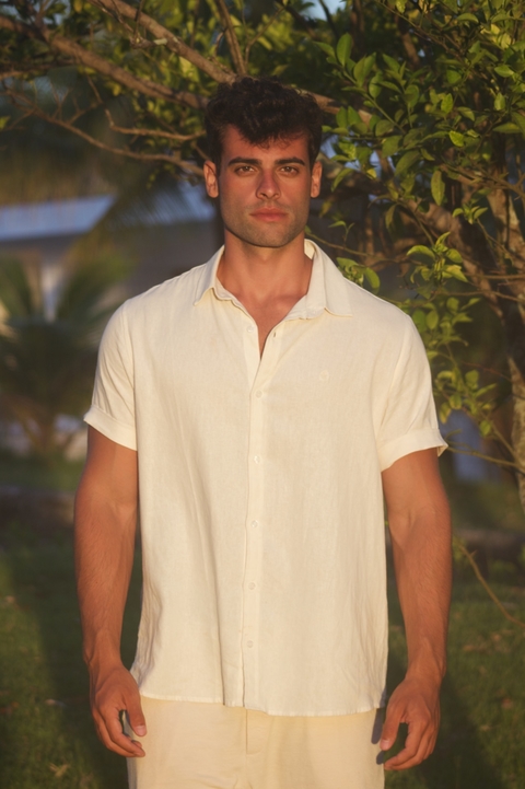 CAMISA VISCO-LINHO OFF-WHITE - comprar online