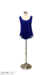 Top plisado azul royal