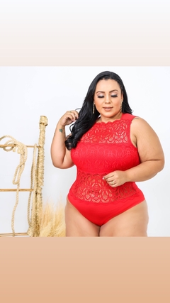 Body Monalisa Renda Gola Alta - comprar online
