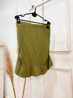 Pollera lino verde