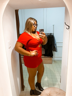 Vestido rojo en internet